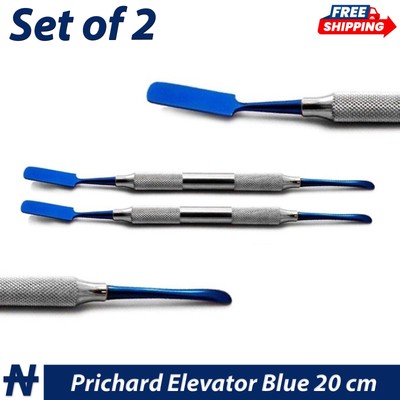 Periosteal Pritchard Elevator Blue Titanium Dental Implant Surgical Tools 2 Pcs