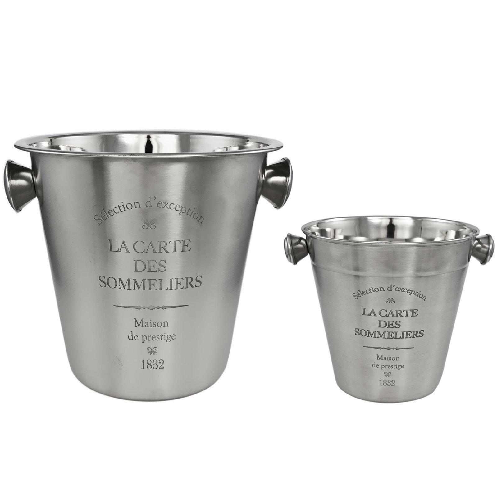 2 Modelle Eiseimer Weinkühler Champagnerkühler Sektkühler Sektkübel Weinkübel