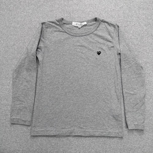 PLAY Comme des Garcons Women's Light Gray Long Sleeve Shirt