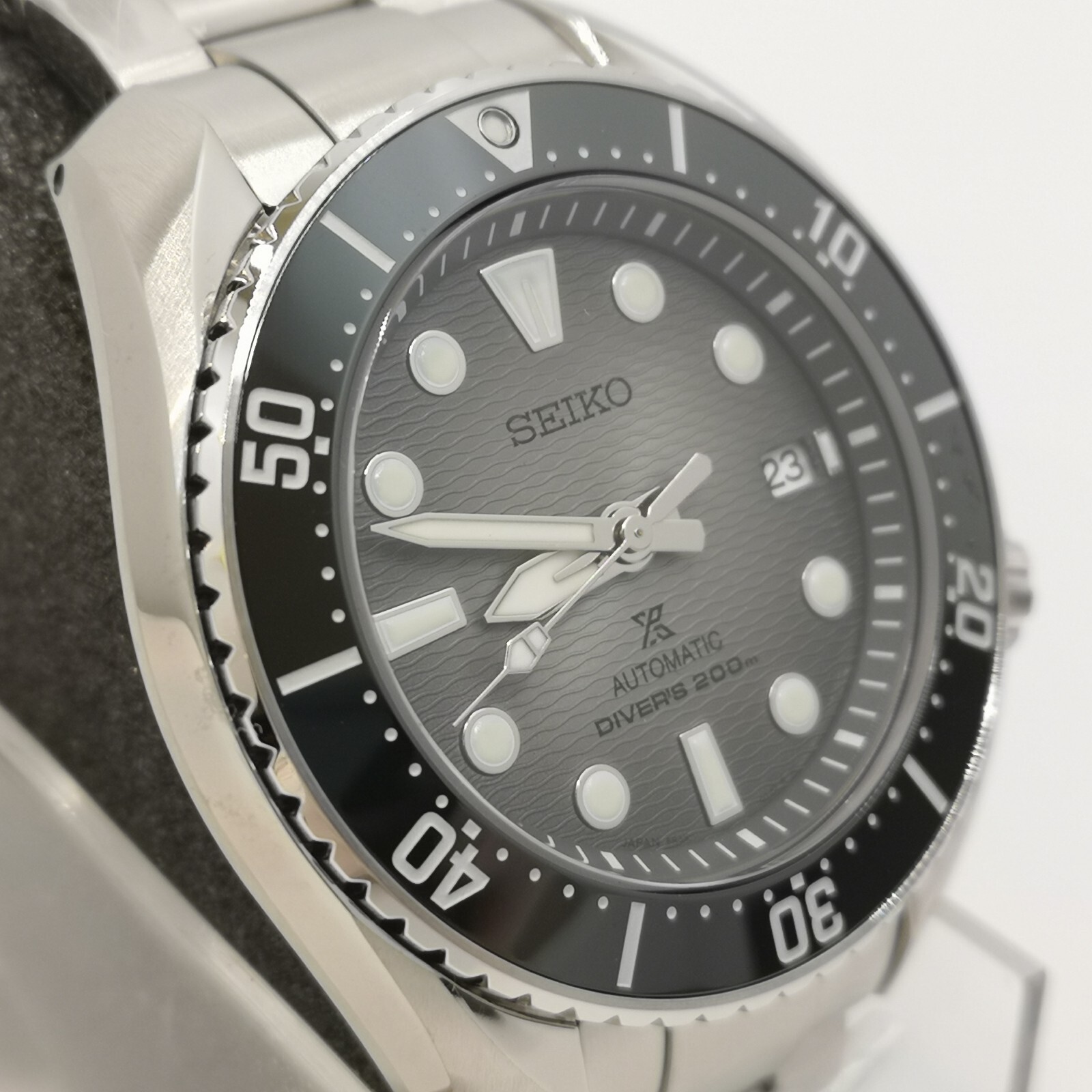 Pre-owned Seiko Prospex Diver Scuba Sbdc177 Black Mechanical Automatic Men Watch Box