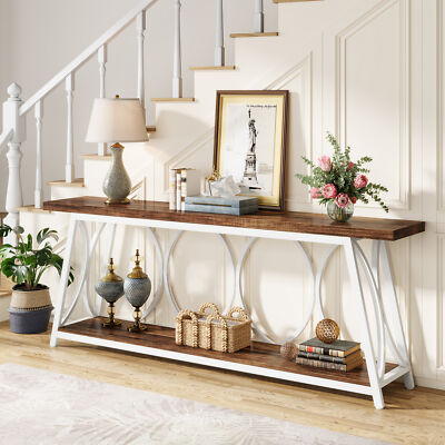 Tribesigns 71'' Long Console Table for Entryway, Narrow Sofa Table with Storage
