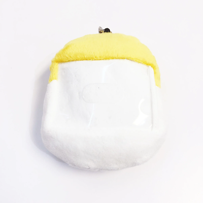 Gudetama Plush ID Badge Holder With Reel Coin Purse Sanrio Japan