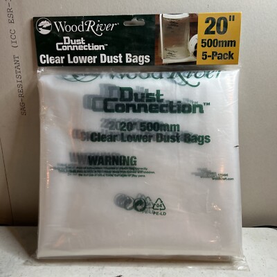 Dust Collection Bags Wood River Connection Clear 500mm/20''Diameter - 5 Bags