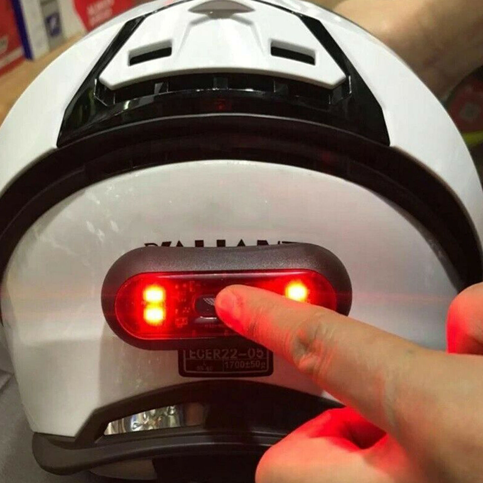 Motorcycle Bicycle Helmet Night Strip Safety Signal LED USB 