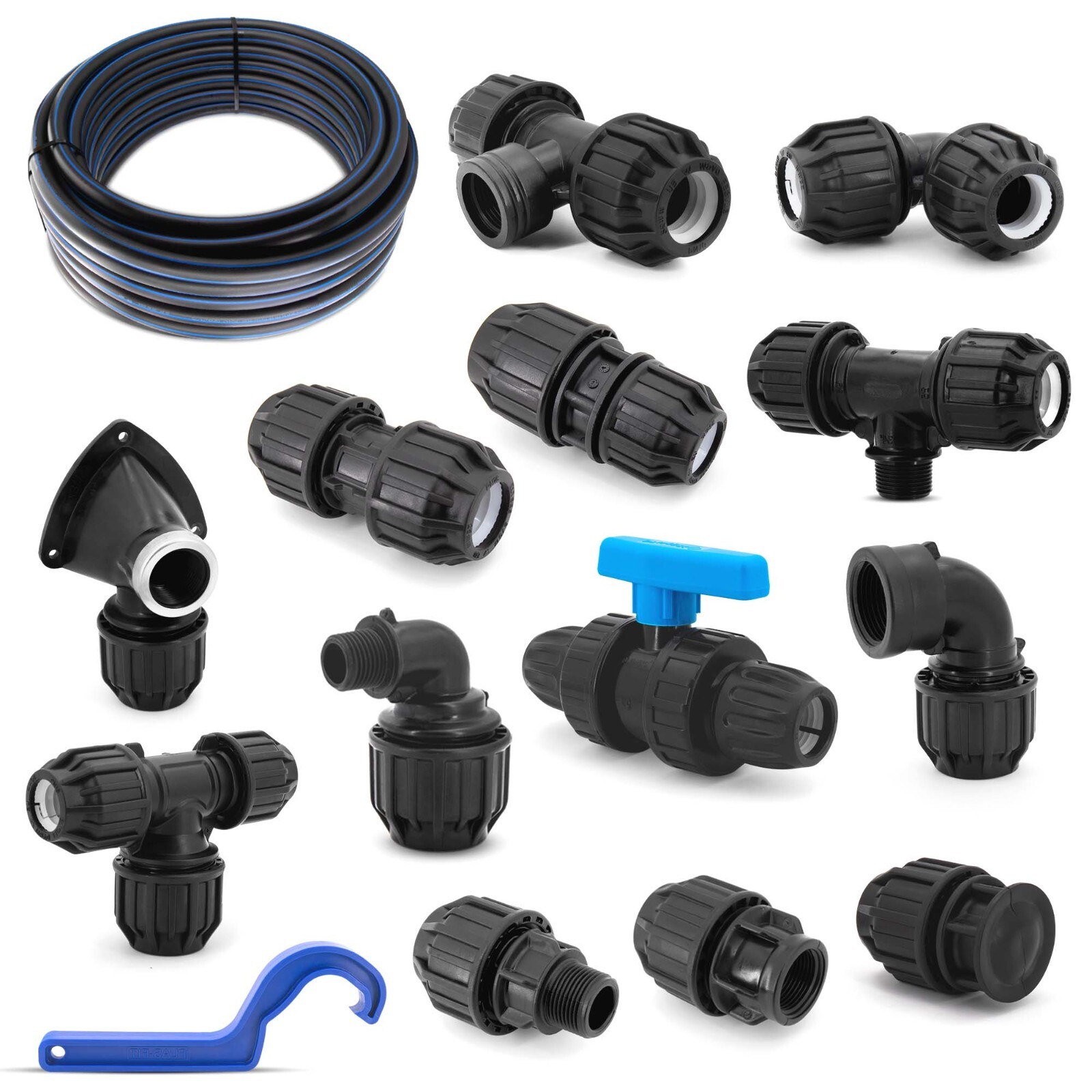 PP Fitting Endstopfen 32 Mm – Klemmverbinder Für PE-Rohr, Kupplung & Verschraubung