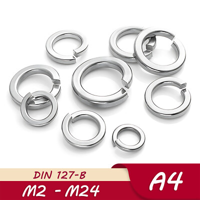 Metric Stainless Steel Split Lock Washers DIN 127B - M2 M3 M4 M5 M6 M8 M10 - M24