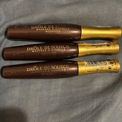 3 Lot Bourjois Eyebrow Mascara #17 Brun Cuivre 5.5 ml. France Defines Thicker