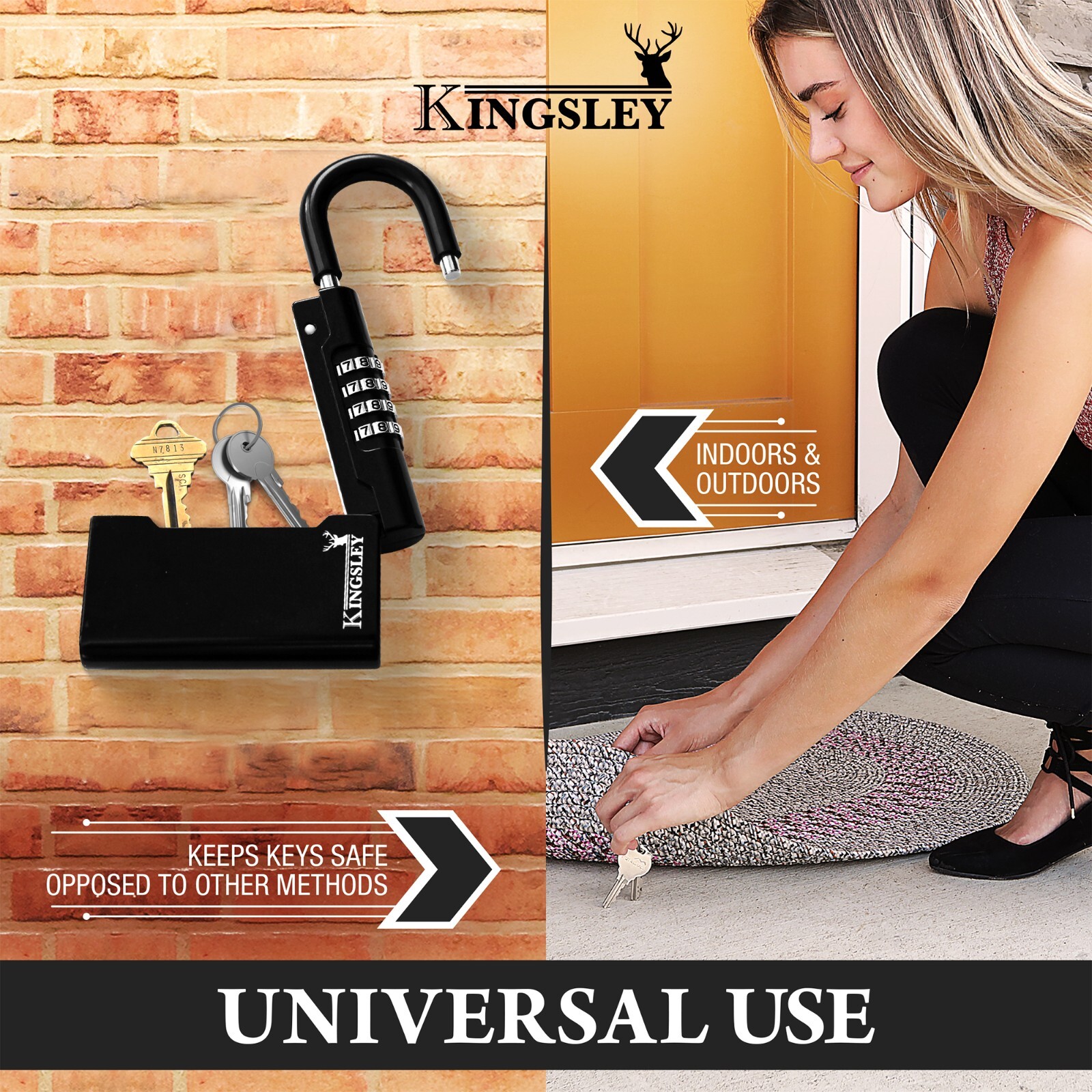 LOT OF 12 Kingsley Guard-a-Key Key Lock Boxes, Lock Box for Keys, Key Box, Combo