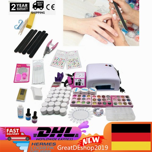 Profi Nagelstudio Set UV Gel Set Nagelset Starterset Art Nagelfräser mit Fräser