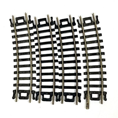 Atlas 2511 Code 80 Nickel Silver Snap Curve Track Half 9.75 in R 4 pcs N Scale
