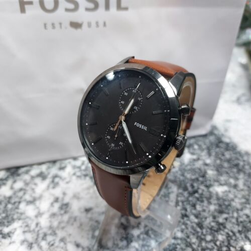 Fossil Men Townsman fs5522 Stainless Steel and Leather Casual Quartz Watch Fossil Men Townsman fs5522 Stainless Steel and Leather Casual Quartz Watch