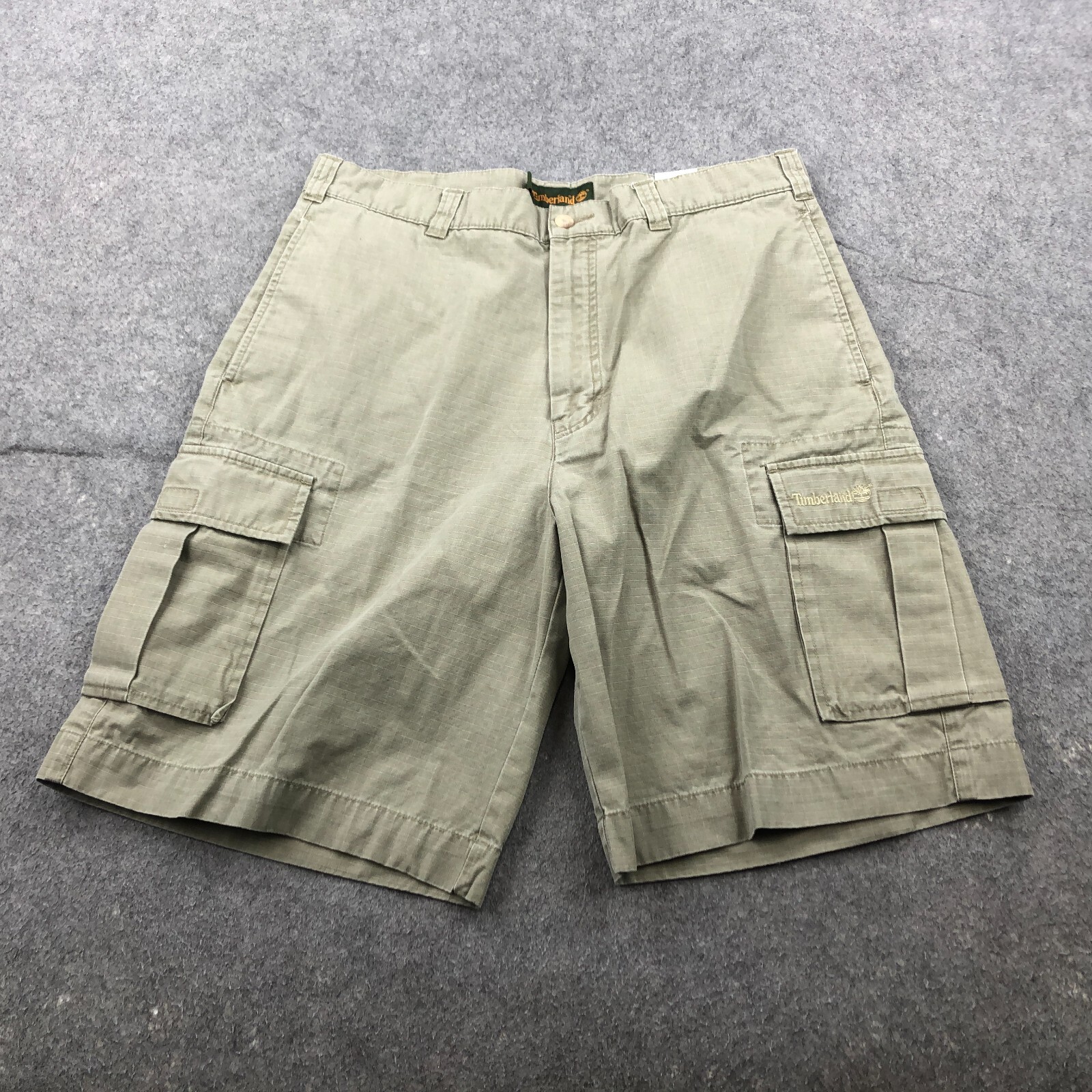 ☺️ Timberland Shorts Mens 34 Beige Flat Front Cargo Pockets