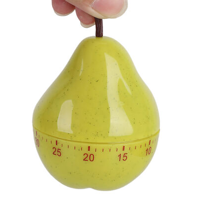 YA Cartoon Timer Pear Shaped Kitchen Timer Mini Cute 60mins Mechanical Manual HG