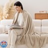 Sushing Luxury Fleece Warm Throw Blanket, Soft Lightweight Velvety Plush Throw for Couch and Bed, Cozy Comfy for All Seasons(Grain, 50×70 Inches)