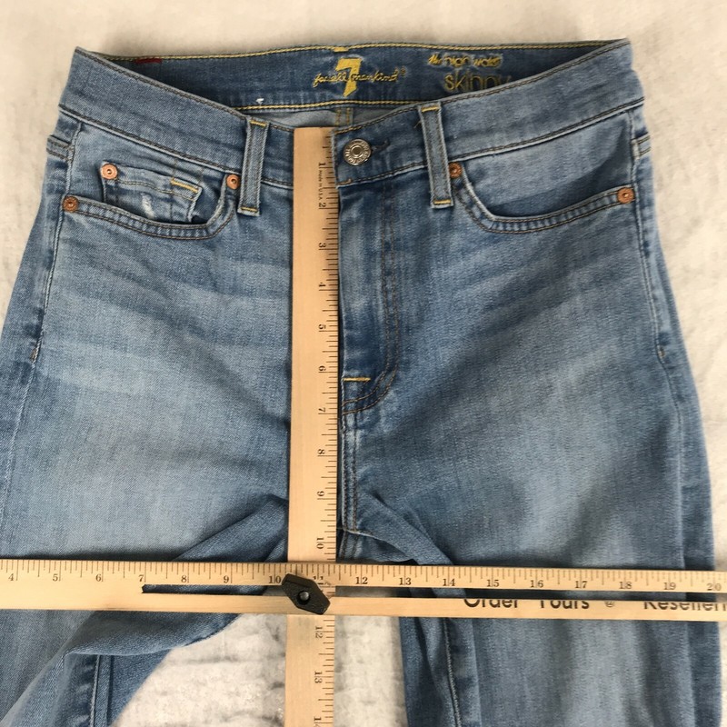 Blue Medium Wash Denim Mid Rise Jeans 