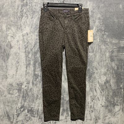 Womens NYDJ Alina Jeggings size 4p Leopard print Gray $129