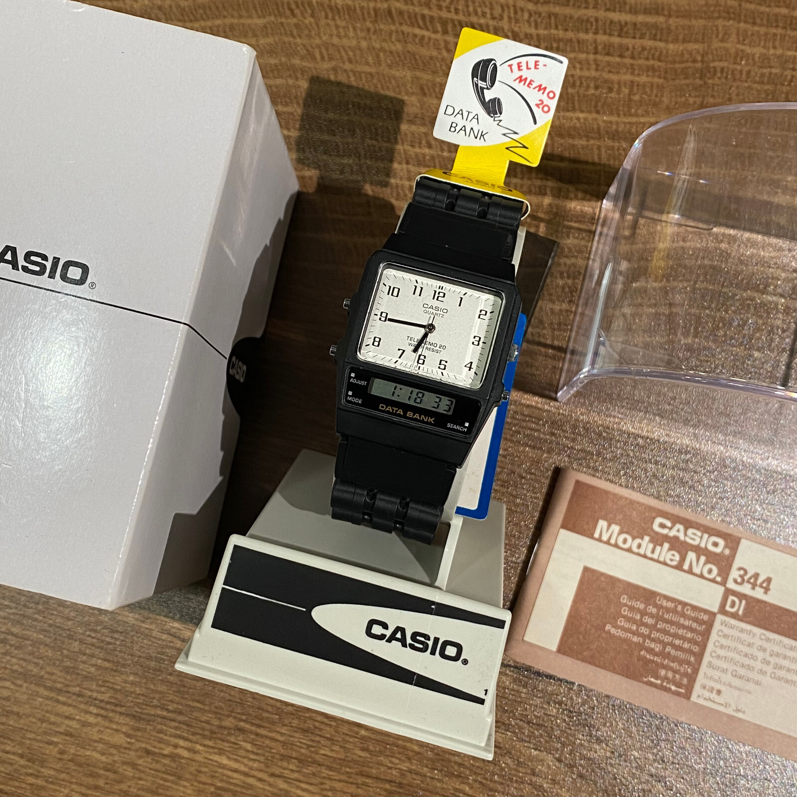 Casio AB-20W-7B Databank 20 Rare Vintage Digital Watch NOS