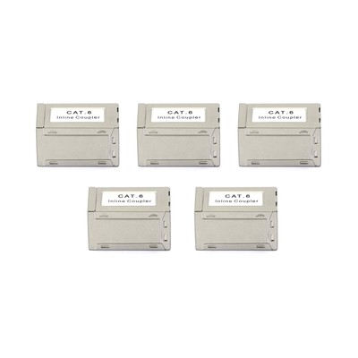 5Pcs RJ45 Cat5e Cat5 Cat6 Coupler Ethernet Inline Female to Female Connector