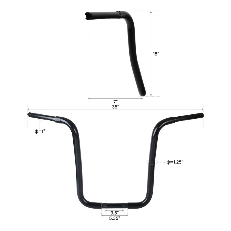 12''/14''/16"/18''Ape Hanger 1 1/4" Handlebar Fit For Harley FLST FXST Sportster