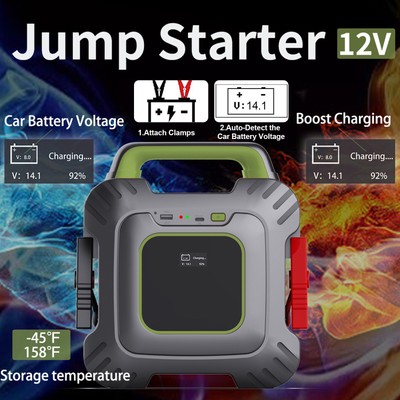 Car Jump Starter Starting 3000F Capacity 1000A Emergency Booster Power Bank