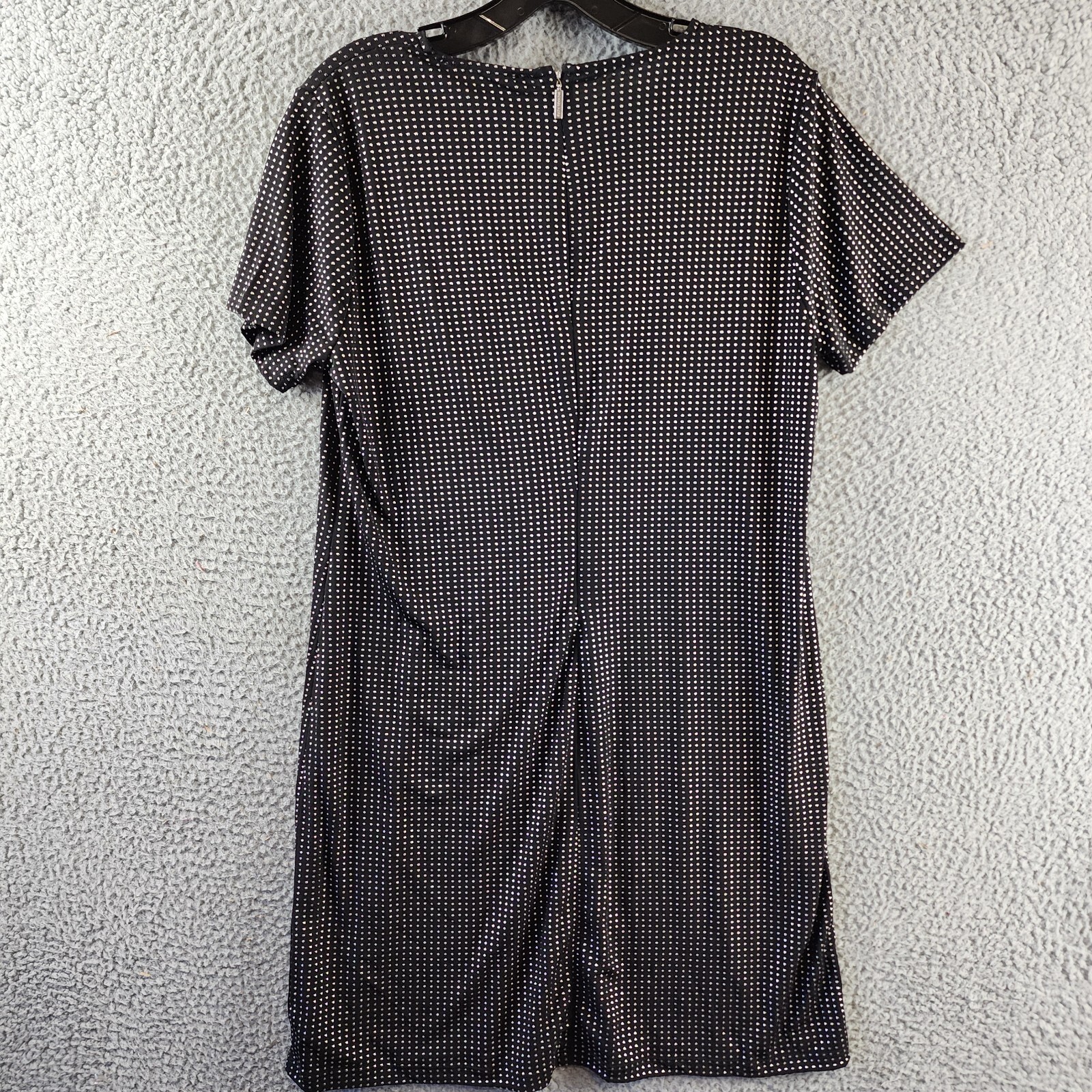 Michael Michael Kors Polka Dot Dress Women's PL Black/White Zip Closure S/S~ - Picture 10 of 13