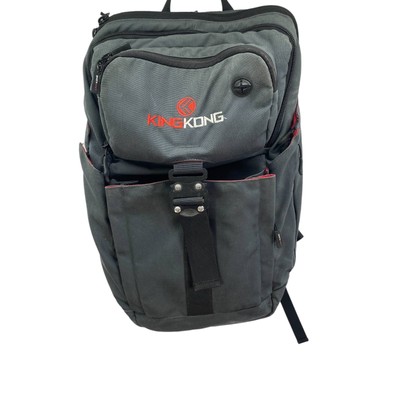 King Kong Unisex Backpack II Gray Pockets 4.5 Gal 17L Adjustable Straps Zip
