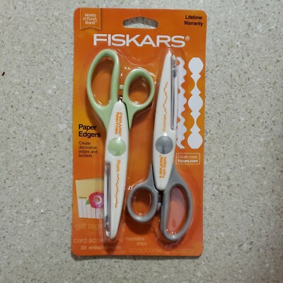 Fiskars Paper Edgers 2 Pack Ripple & Victorian Cuts NIP Free Ship First Class