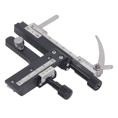 Microscope Caliper Up Down Left Right Moveable Ruler Microscope Mechanical Stage