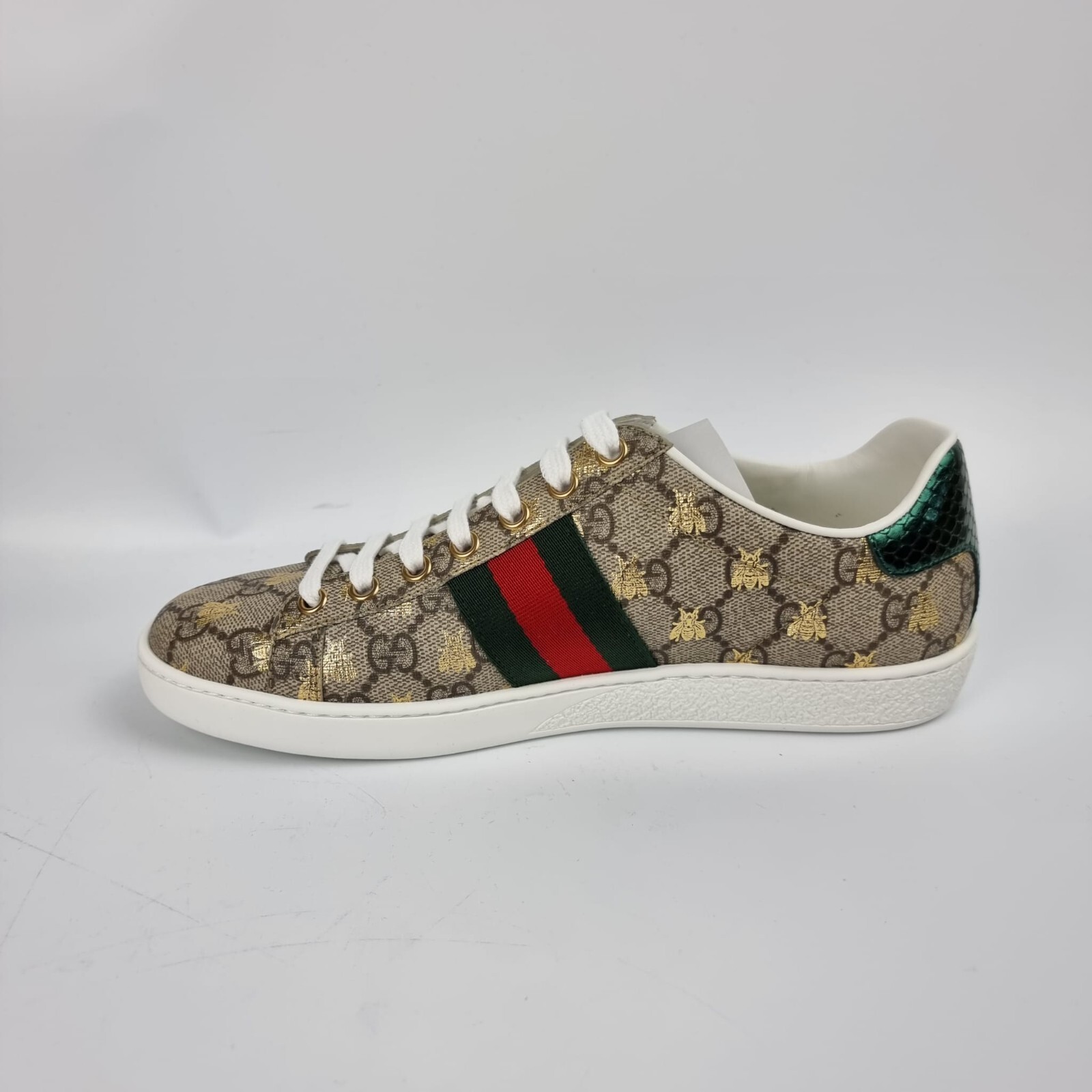 Pre-owned Gucci Women's Ace Beige Gg Sneakers