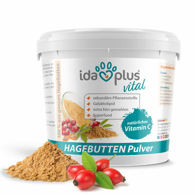 Ida Plus – Hagebuttenpulver 1Kg – Arzneimittelqualitätt - hoher Vitamin C gehalt