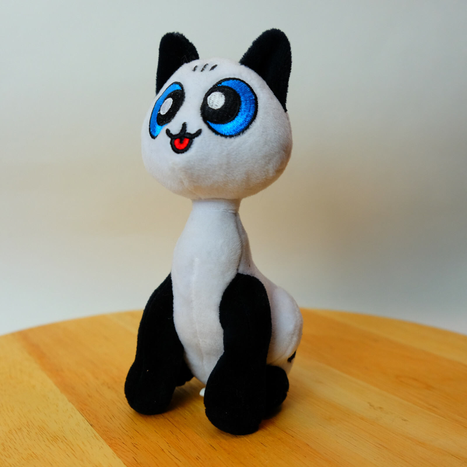 Black and White Cat Plush from Frankie Comics by Rachel Dukes Kickstarter