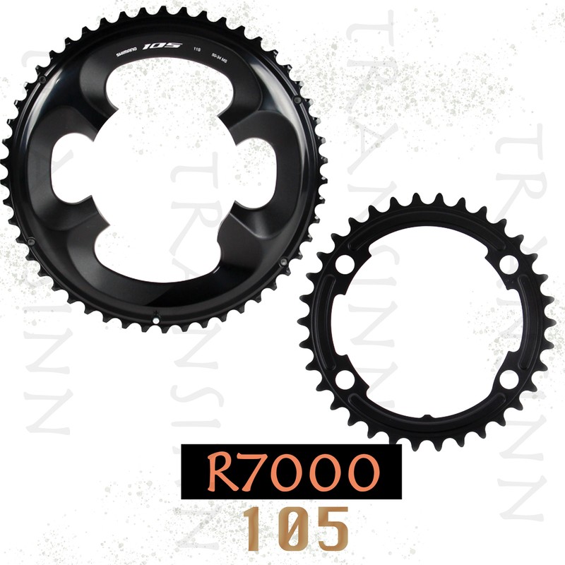 Shimano FC-R7000 Outer/Inner Chainrings Black (50T & 34T MS)