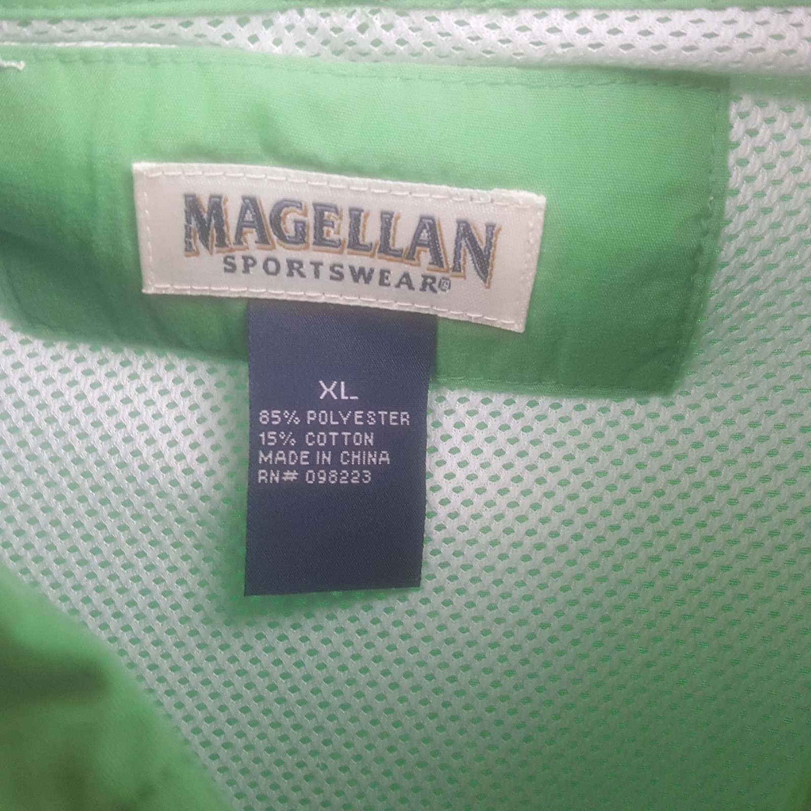 Mens Magellan Long Sleeve Fishing Shirt Green Size XL