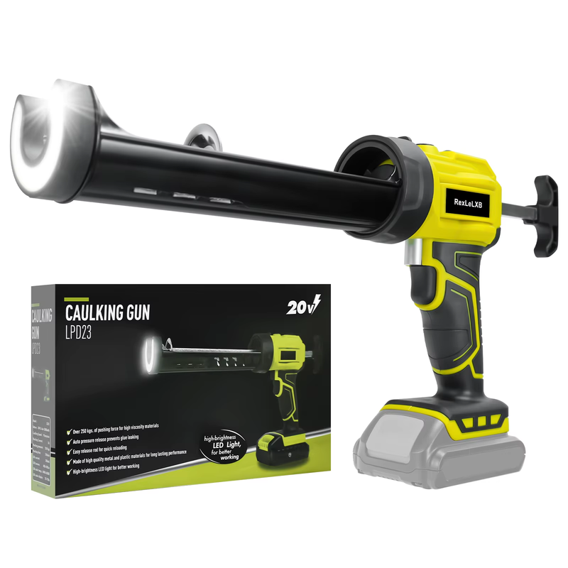 Electric Caulking Gun 10oz/300ml Cordless Caulk Gun 4 Adjustable Speeds with LED