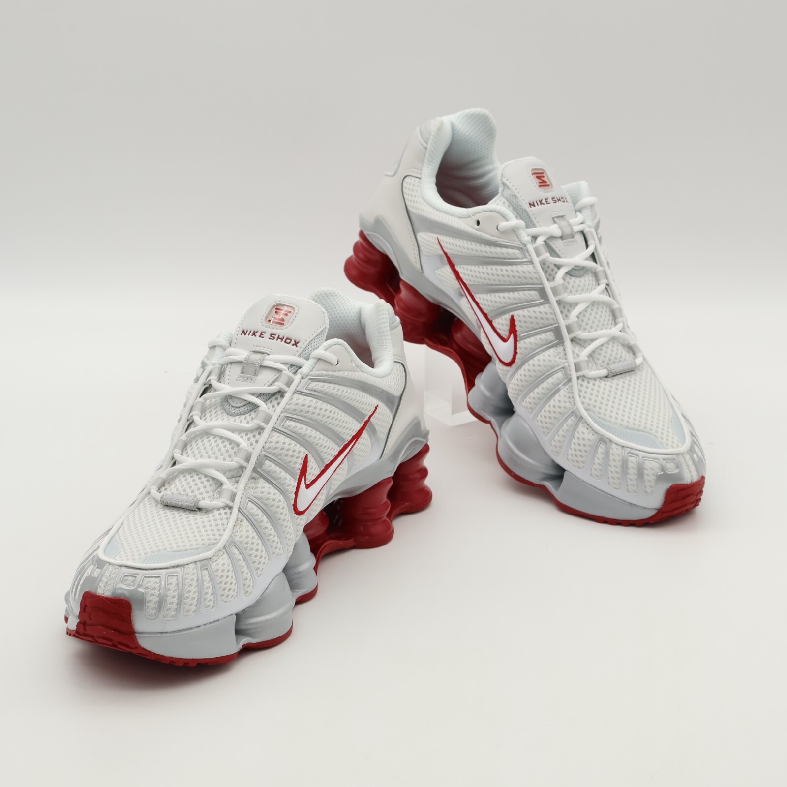 Pre-owned Nike Fz4344-001  Shox Tl Platinum Tint Gym Red White Silver Grey (women's)
