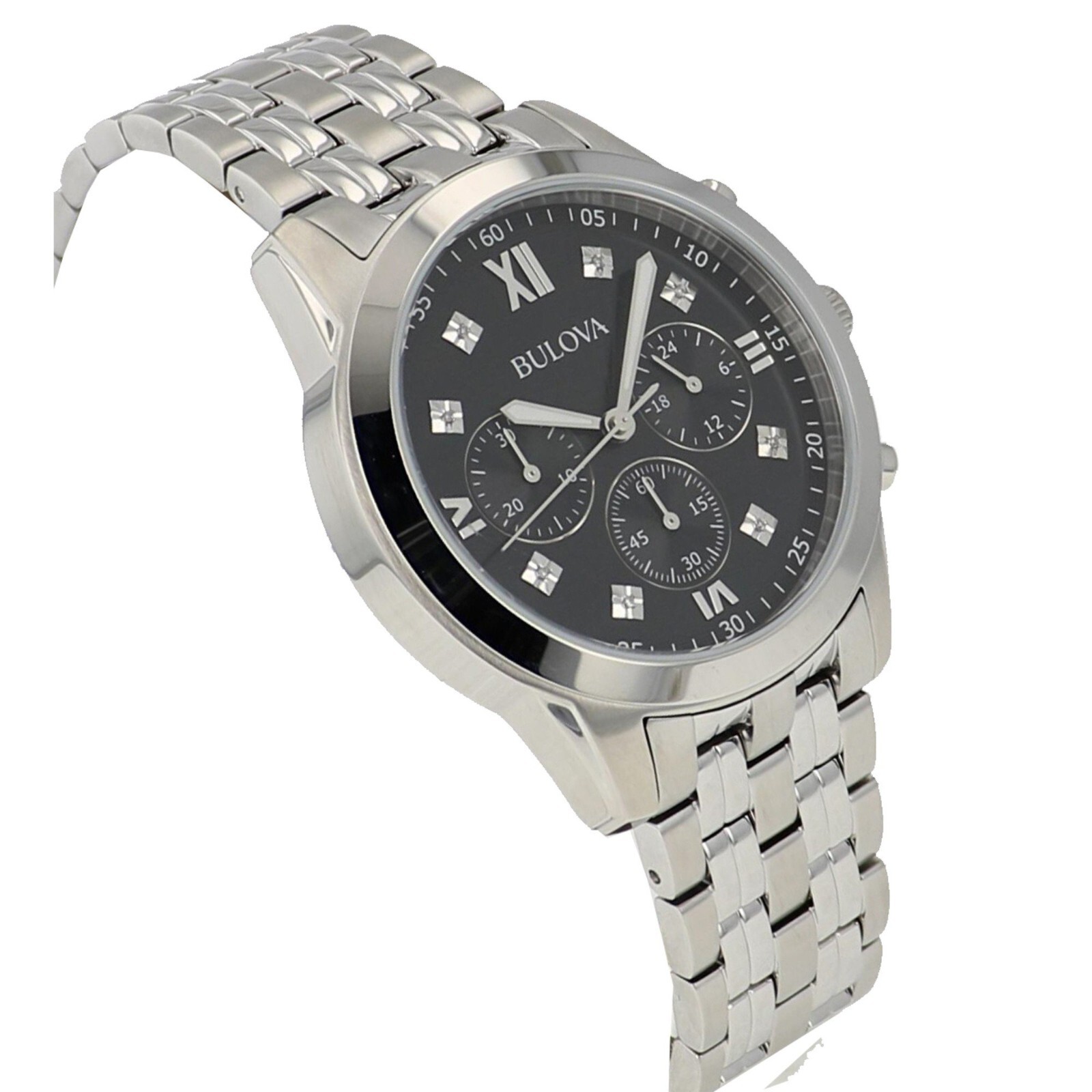 Pre-owned Bulova Brand  Men's Chronograph Diamond Accent Watch - 96d136
