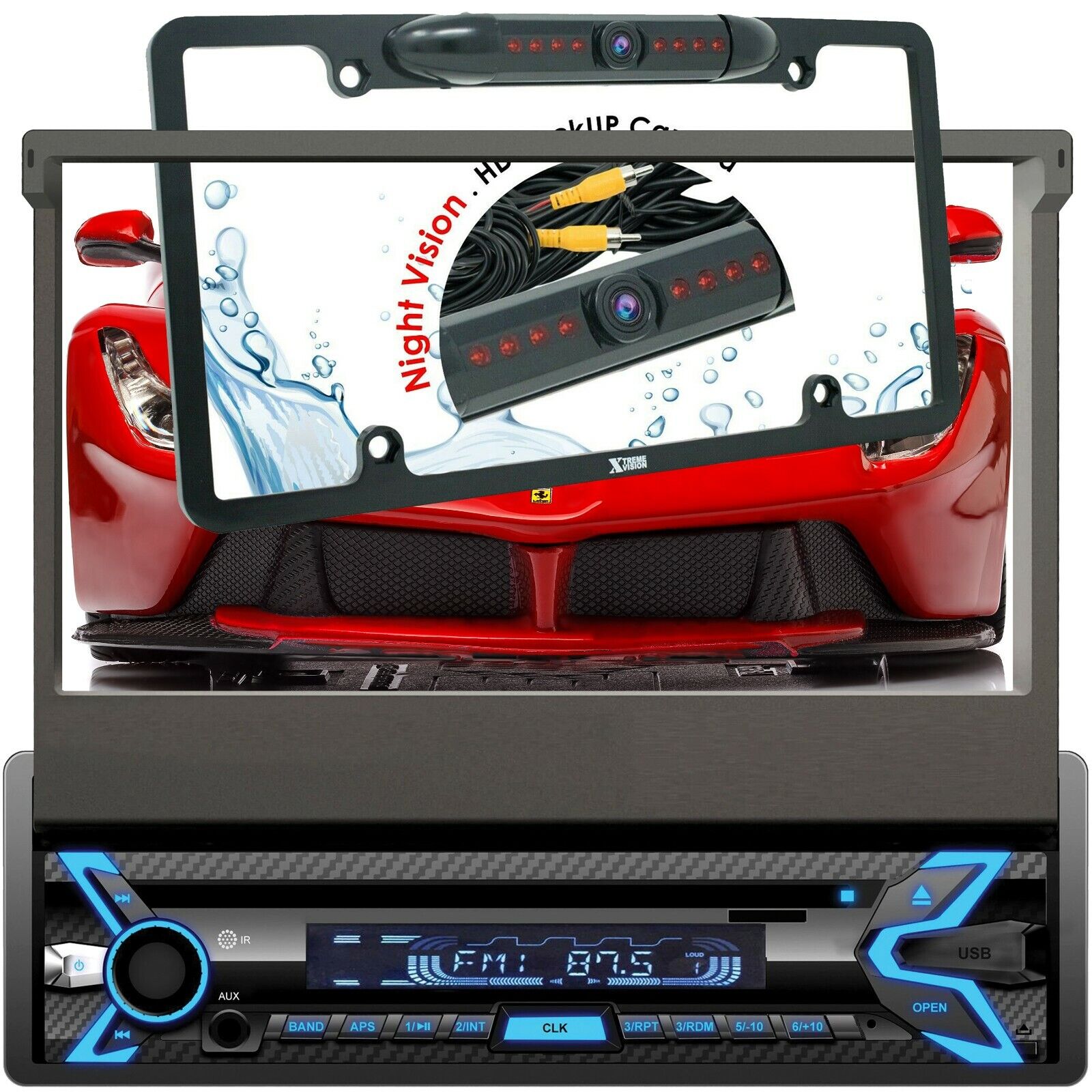 Audiotek AT-S7920BT 1-DIN 7" Touch Car Stereo w/ Bluetooth +