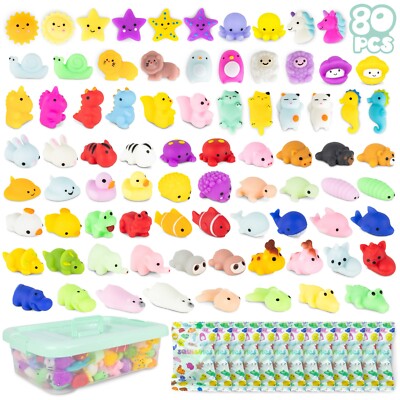 Squishy Pack 80 Regalos Cumpleaños Niños Colegio - BONNYCO | Detalles Cumpleaños