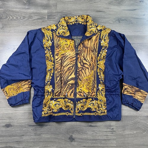 ジャケット・アウター madder vintage wave design eco far jk 80s Vintage Eunice M Windbreaker Jacket Women's Multi Color