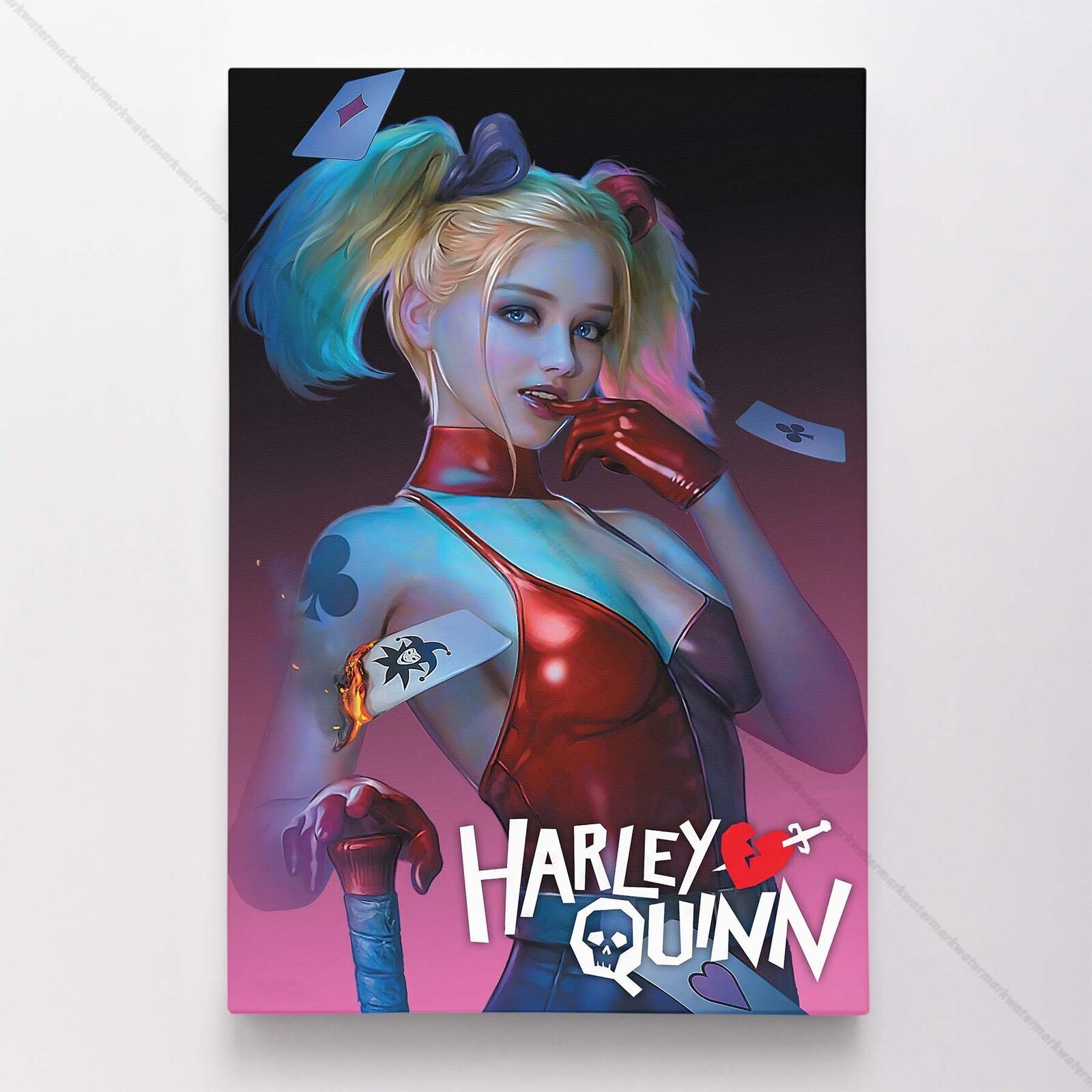 Harley Quinn Poster Canvas Superhero DC Comic Book Comics Wall Art Print #4882