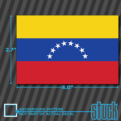 Venezuela Flag - 4'' x 2.7'' - vinyl decal sticker self adhesive Venezuelan VEN VE