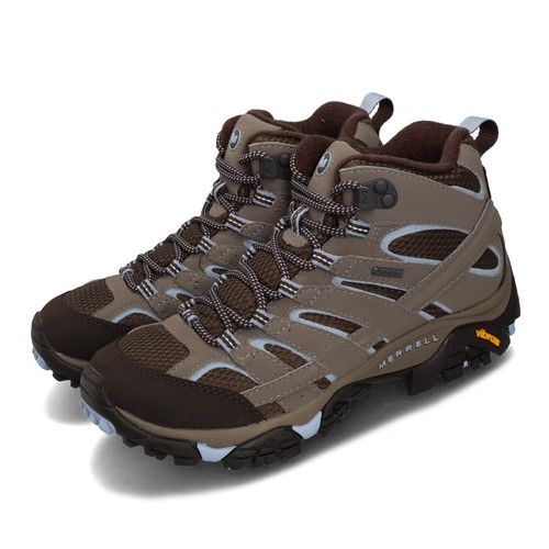 

Merrell Moab 2 Mid GTX Gore-Tex Серый Коричневый Синий Женские кроссовки для активного отдыха на открытом воздухе J99796, Grey, Moab 2 Mid Gtx