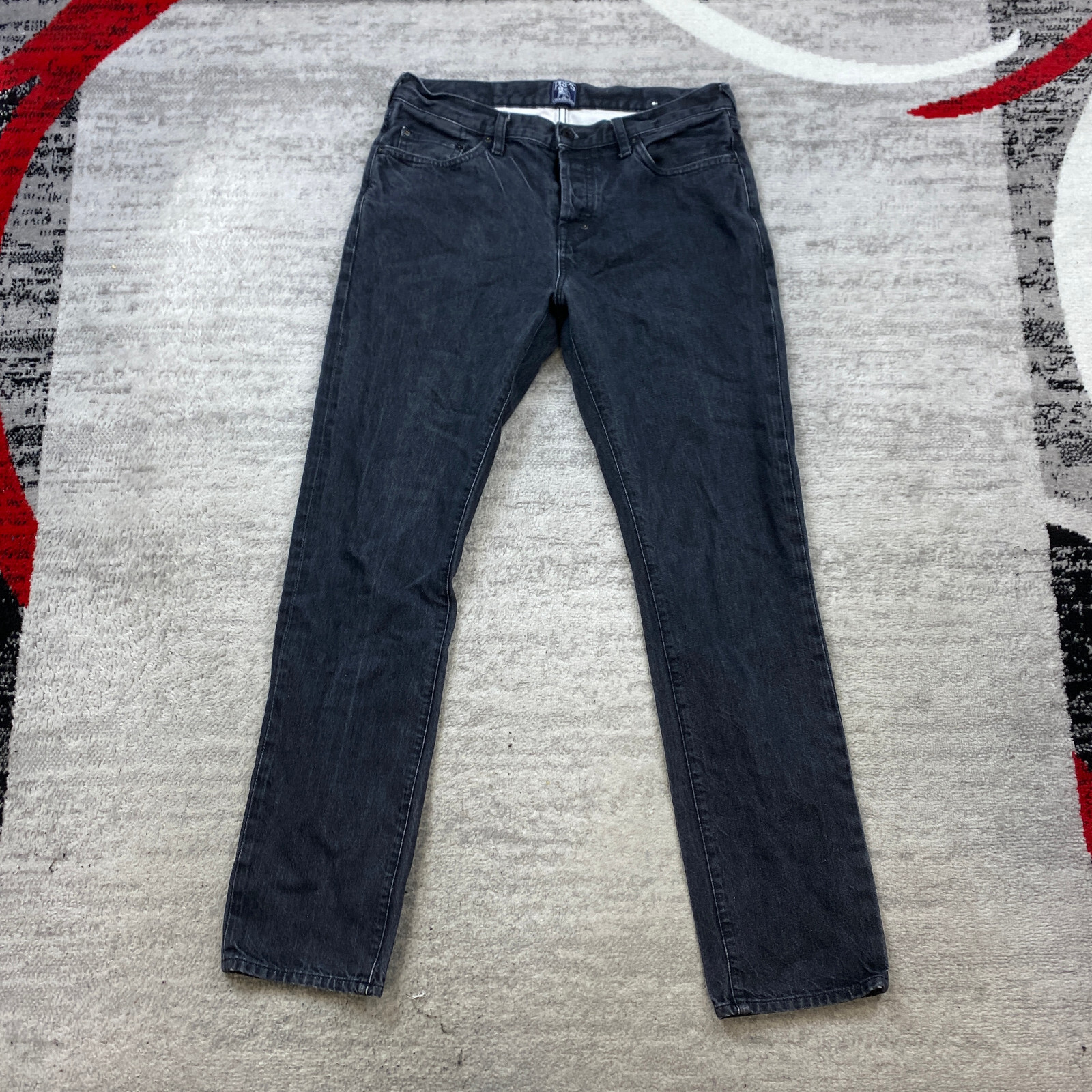 パンツ 00s PRPS straight denim pants fly y2k 30 Rare Vintage PRPS Zip Fly Patchwork Stretch Denim Jeans