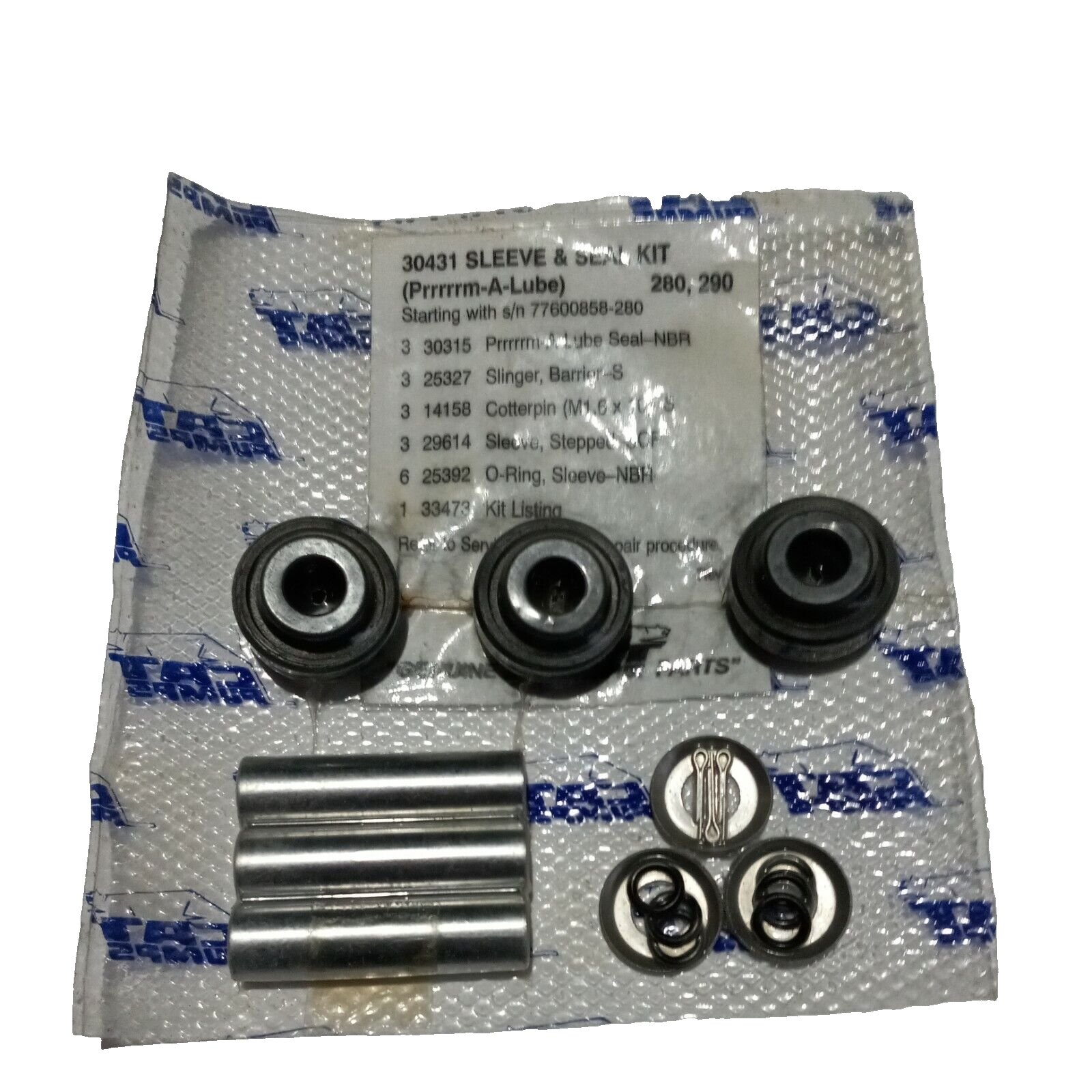 30431 Cat Pump 280, 290 Sleeve & Seal  Prrrm-A-Lube Kit