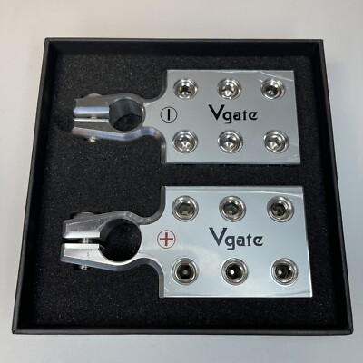 Vgate 6x00(2/0)AWG Gauge Lead-Acid Battery Terminals Clamp-Positive and Negative