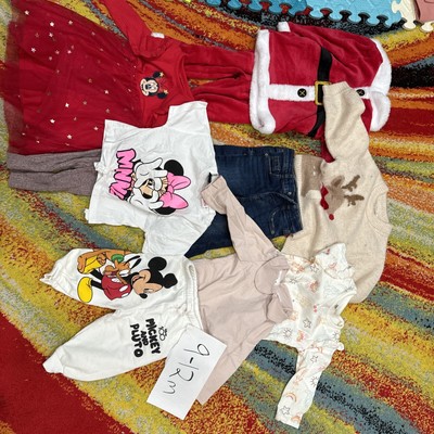 Baby clothes 9-12m 6 Pcs Pre Washed Multi Brands Girls Zara Santa Suit