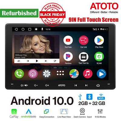 ATOTO 9'' A6PF 2DIN Car Stereo Wireless Android Auto CarPlay GPS Track Navi Radio