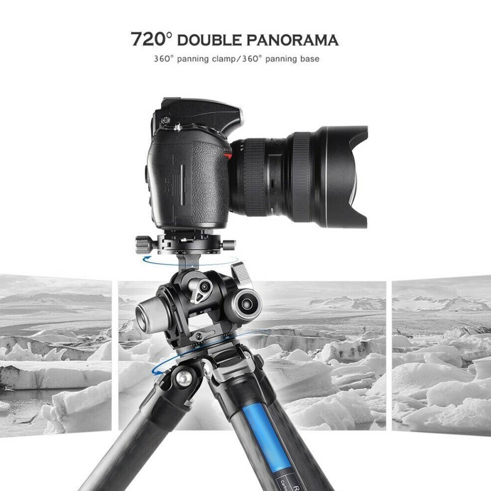 Leofoto G4 Geared Camera Tripod Ball Head w Plate Arca Swiss Compatible Aluminum