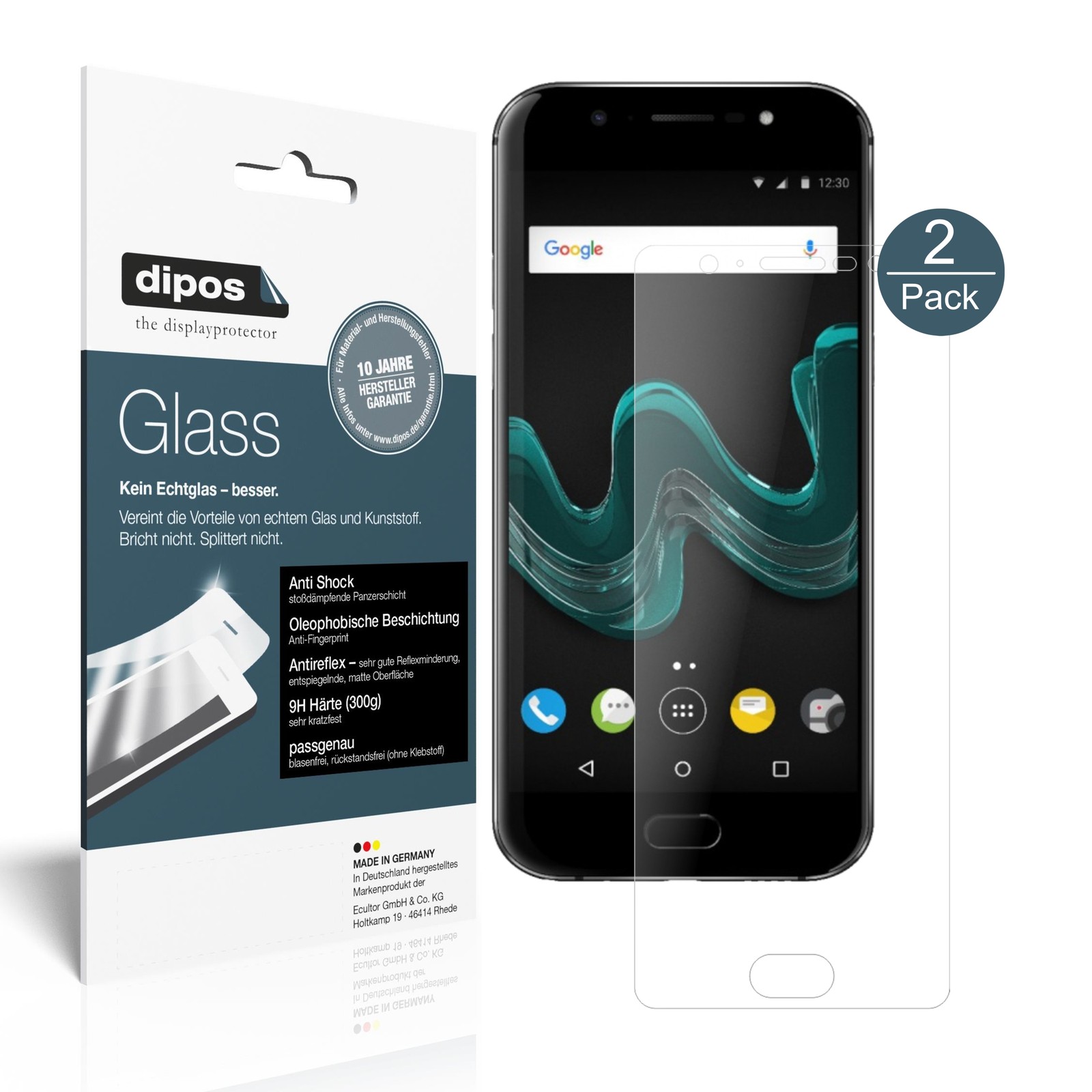 Dipos I 2X Pellicola Protettiva Antiriflesso Compatibile Con Wiko