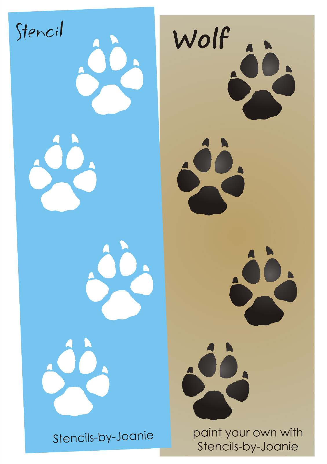 wolf-18-stencil-tracks-paw-print-cabin-mountain-rustic-diy-border-craft-signs-ebay
